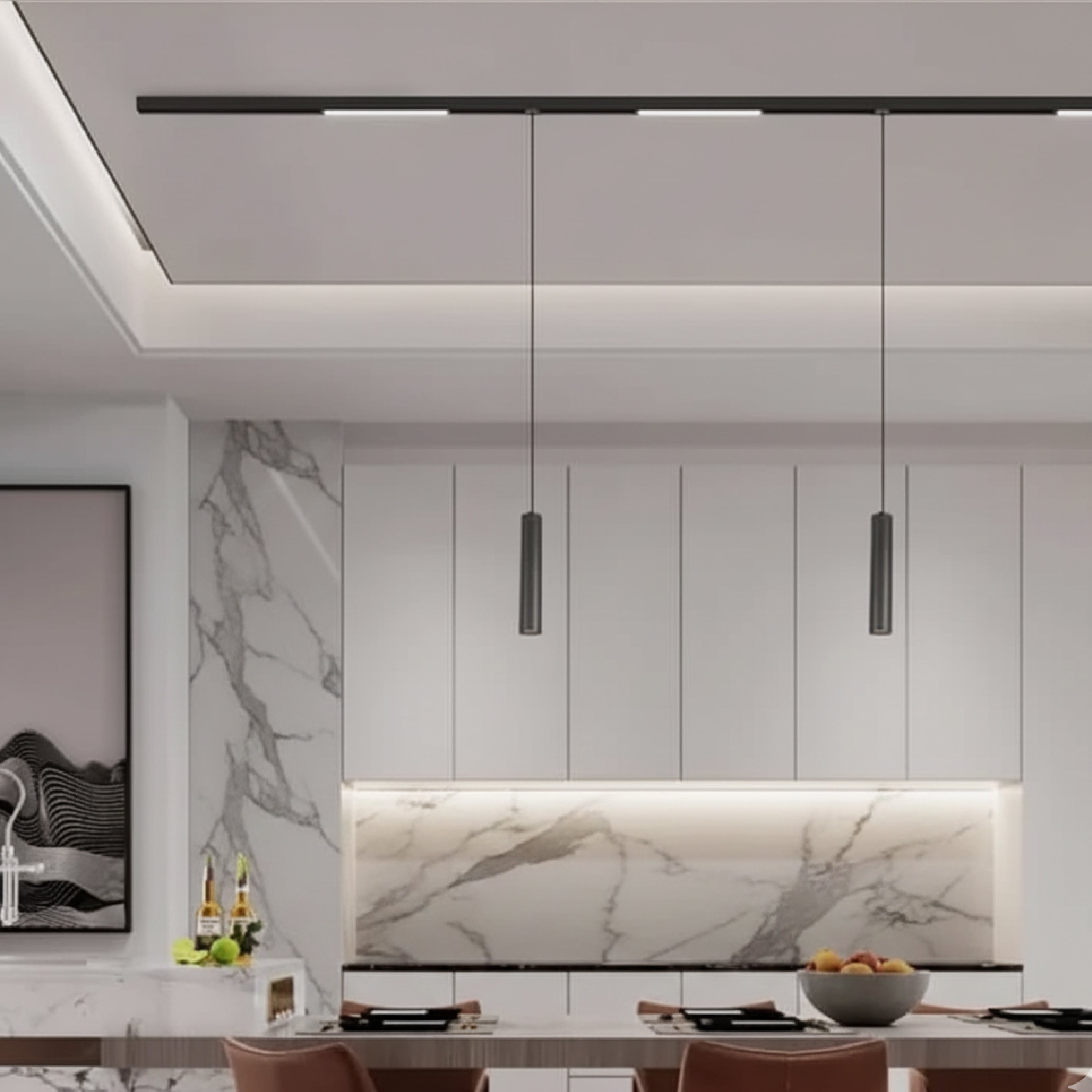 220V Ultra Thin Magnetic Track Fixtures & Pendants