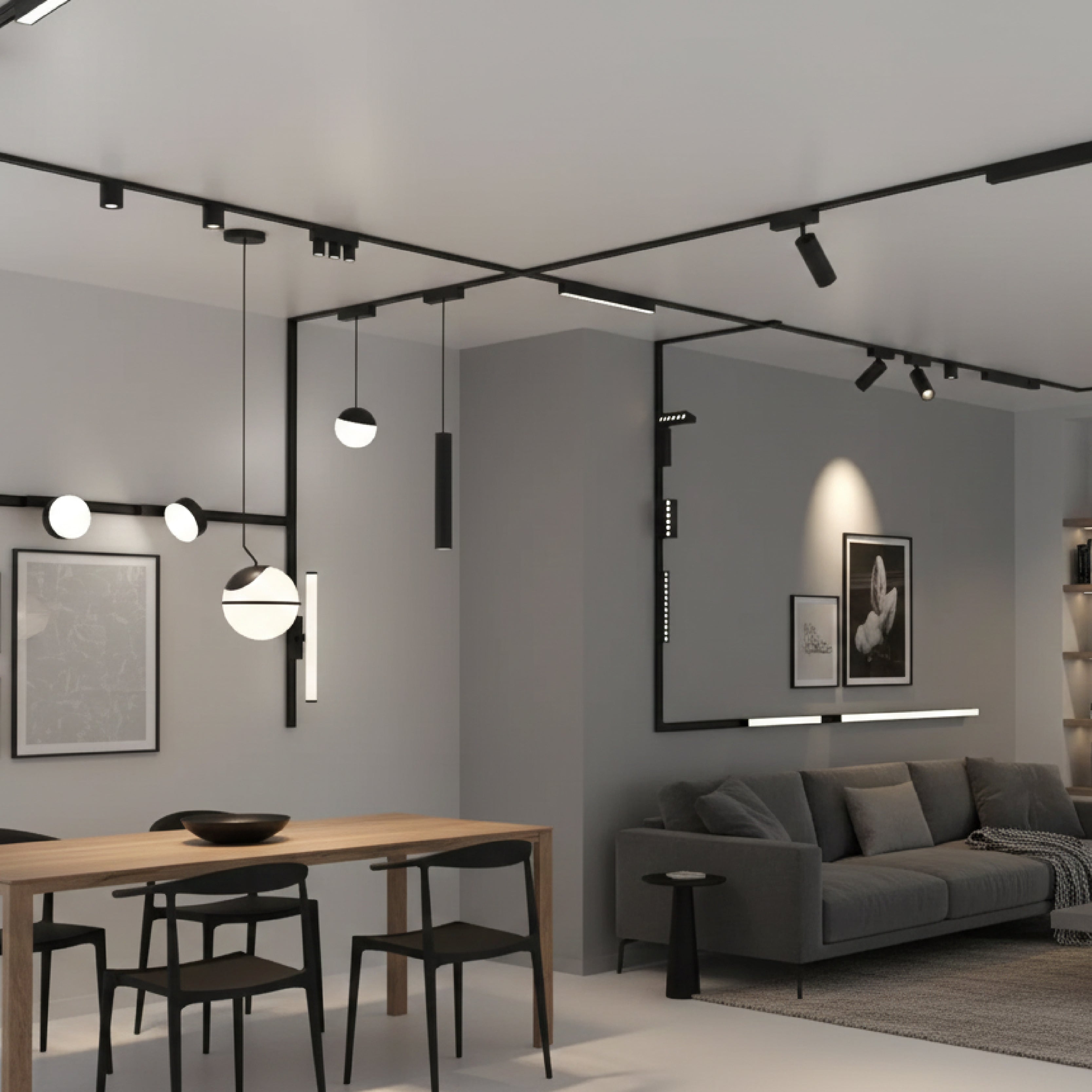 M26 - Ultra Thin Magnetic Track - Fixtures and Pendants