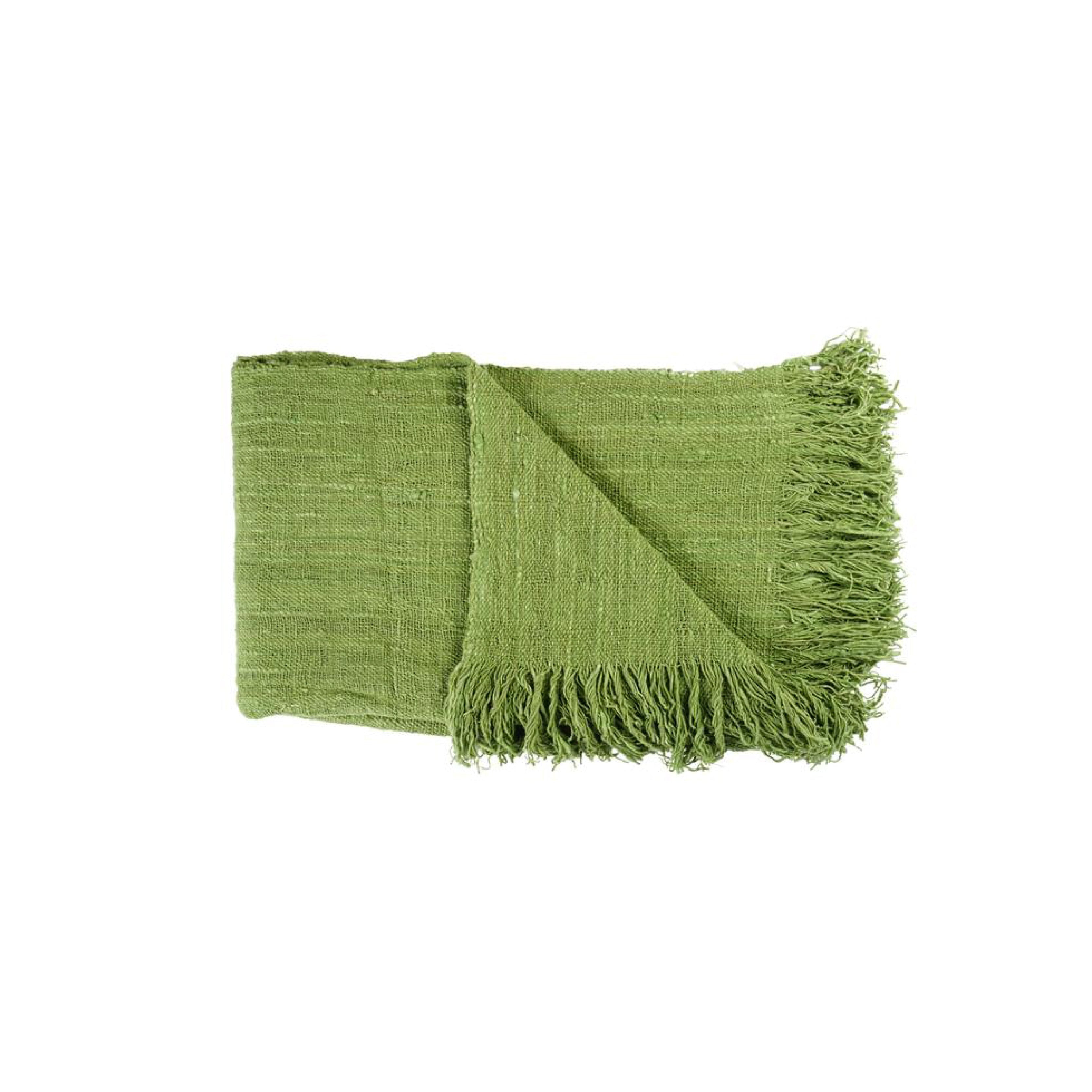 Rustic Throw With Fringing