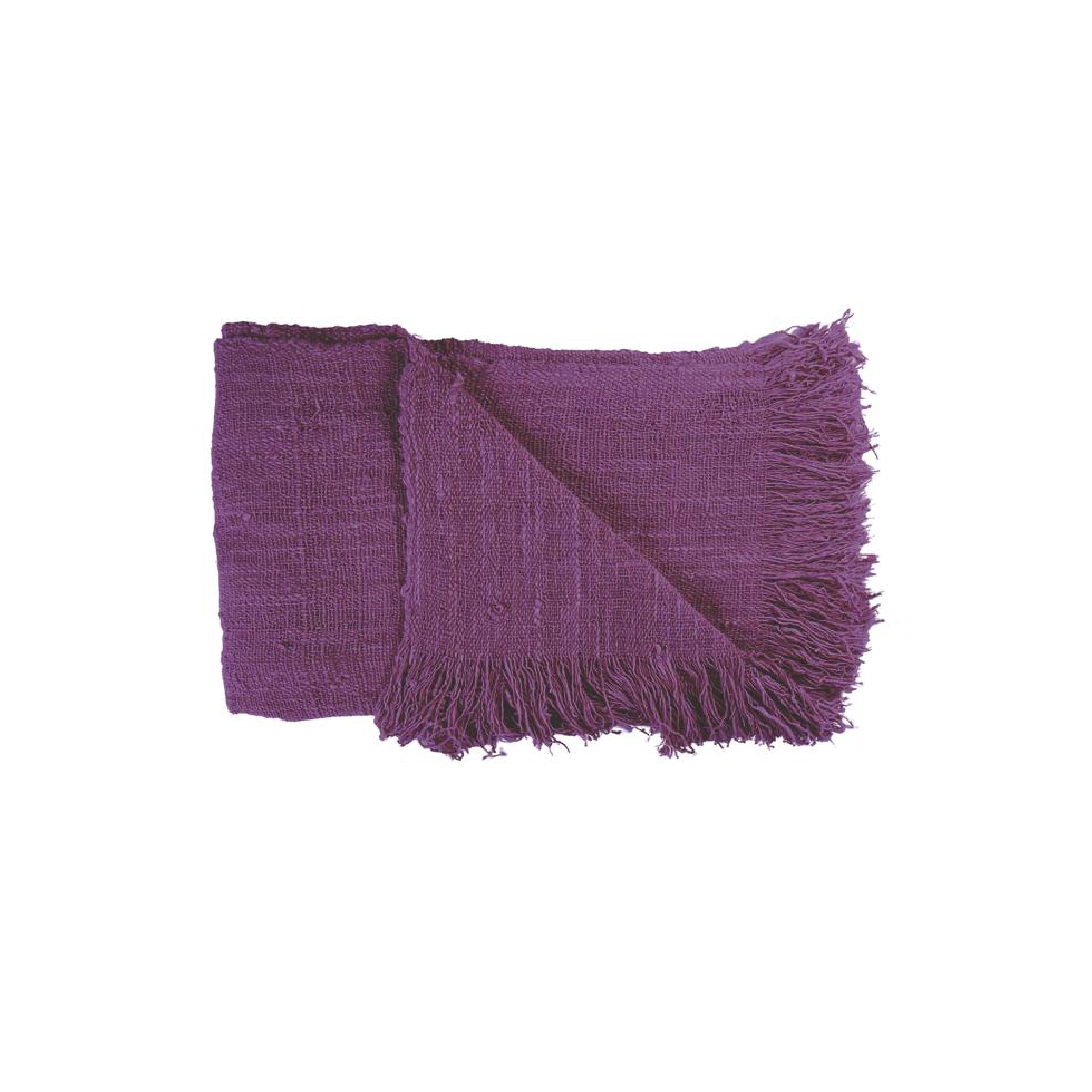 Rustic Throw With Fringing