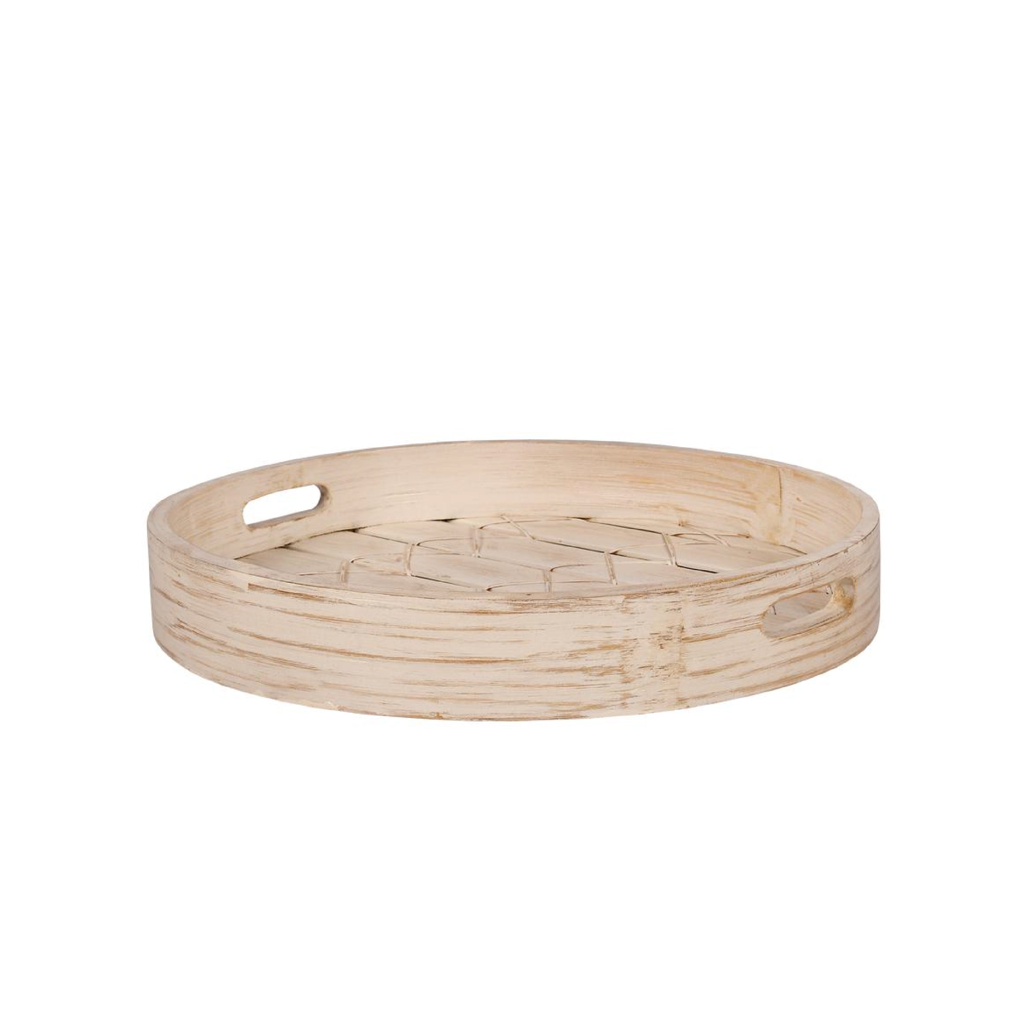 Bamboo Round Tray Full Slates