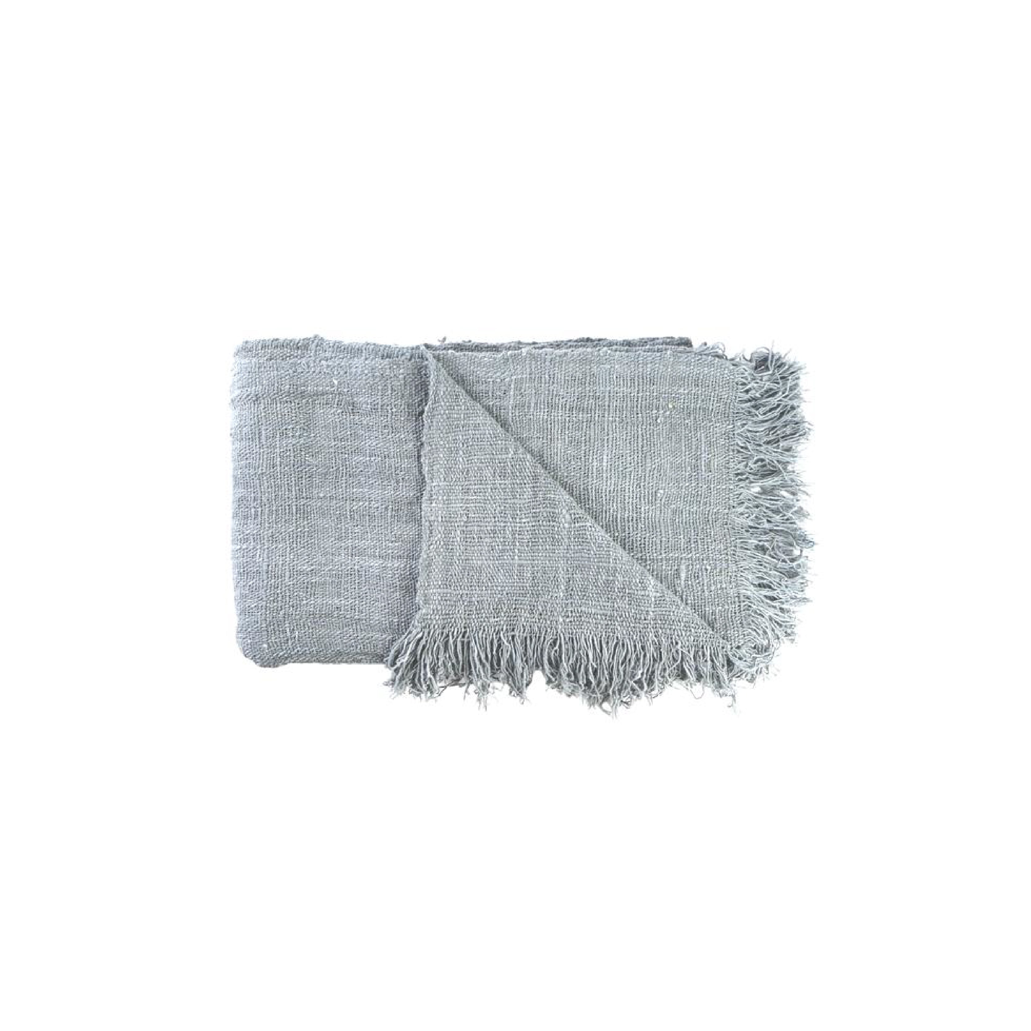 Rustic Throw With Fringing