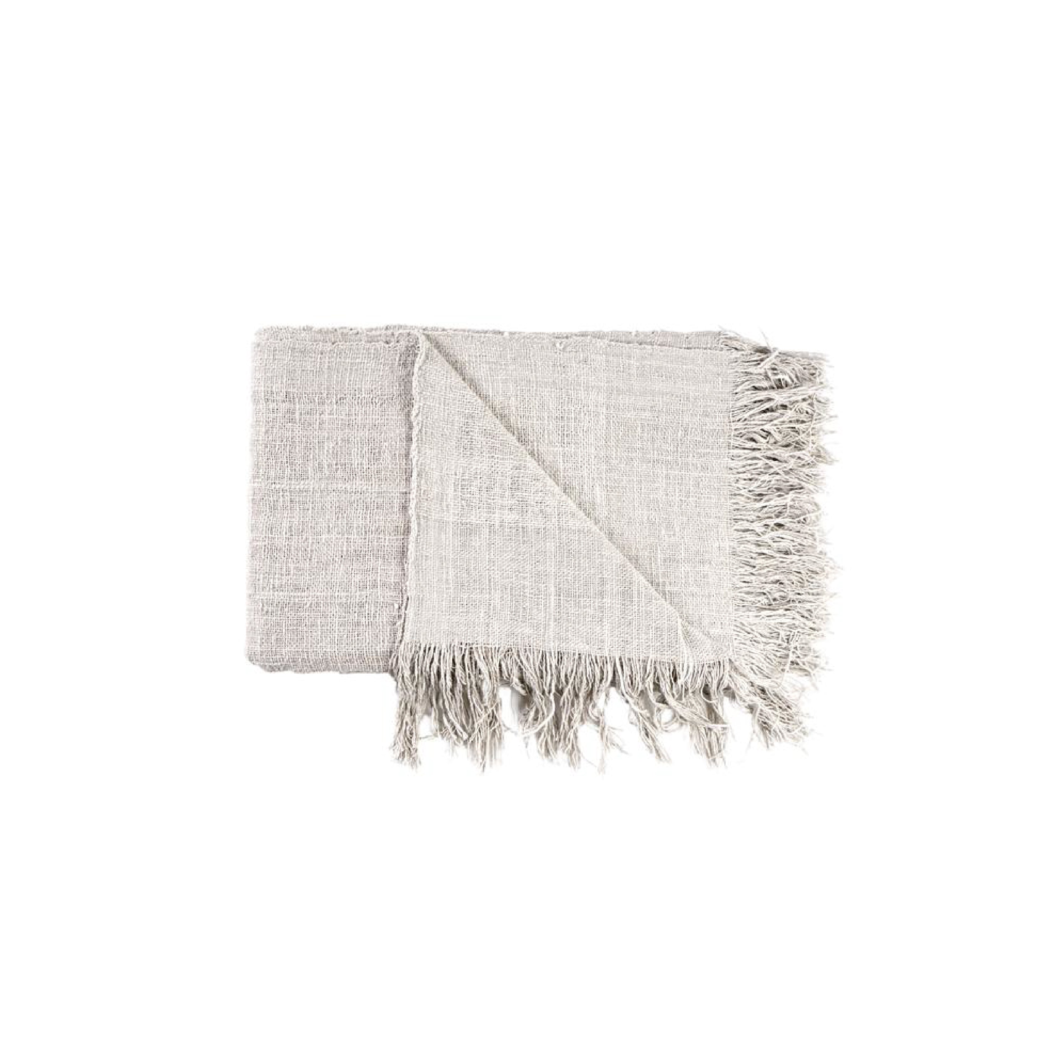 Rustic Throw With Fringing