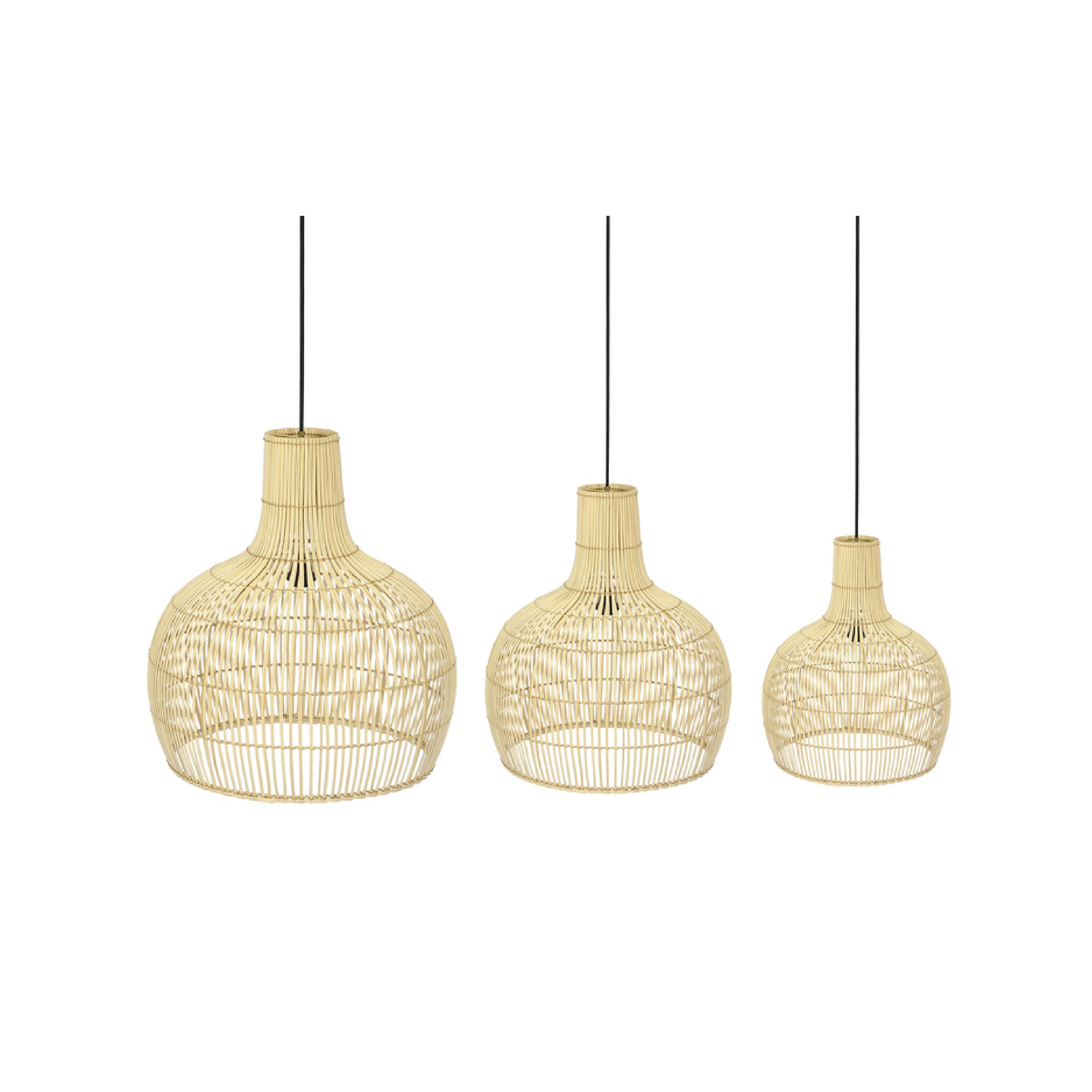 Midollino Bottle Lamp Set