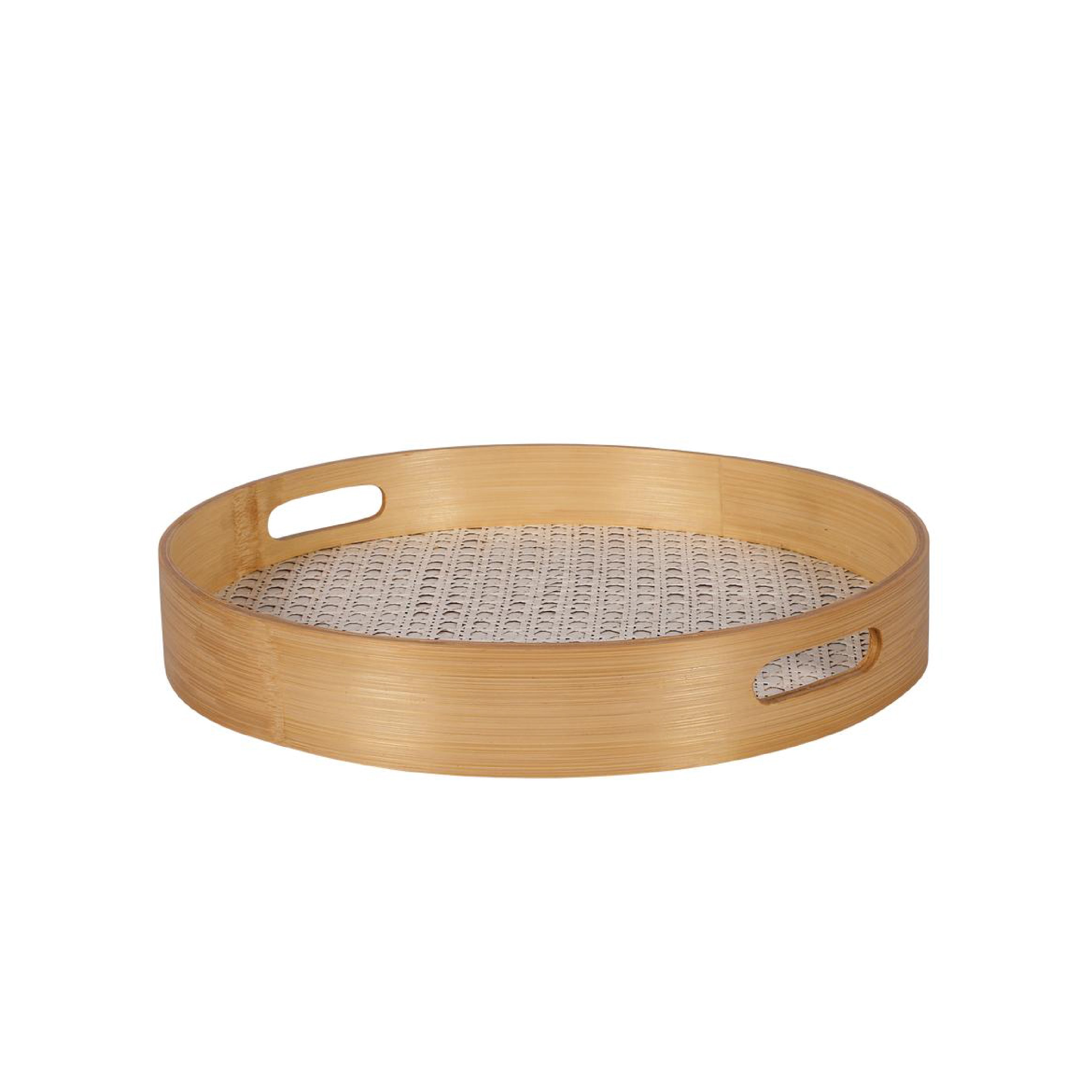 Bamboo Round Tray Full Weaving