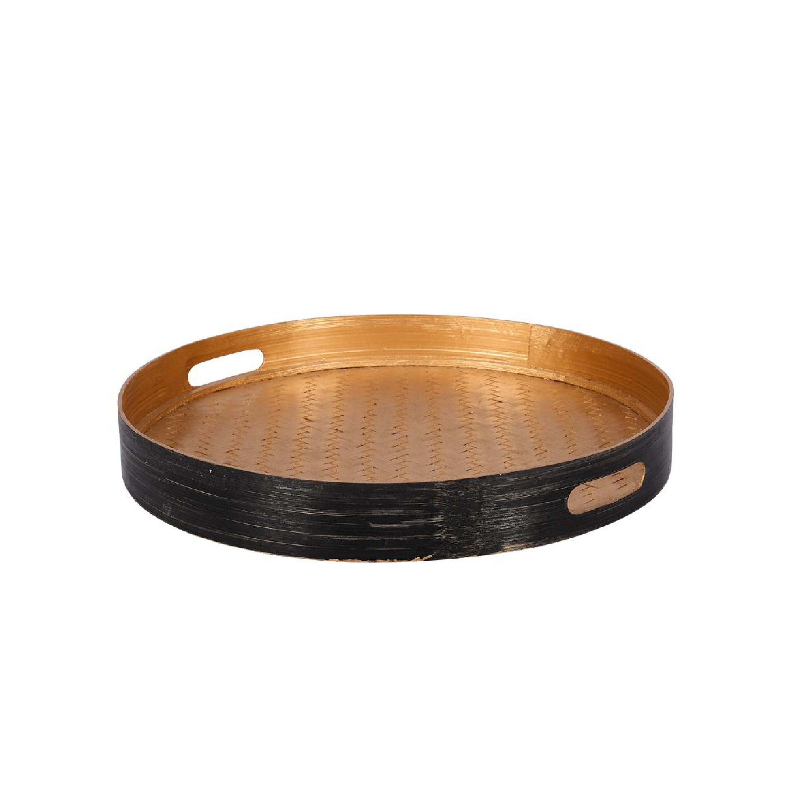 Bamboo Round Tray Classic Weaving
