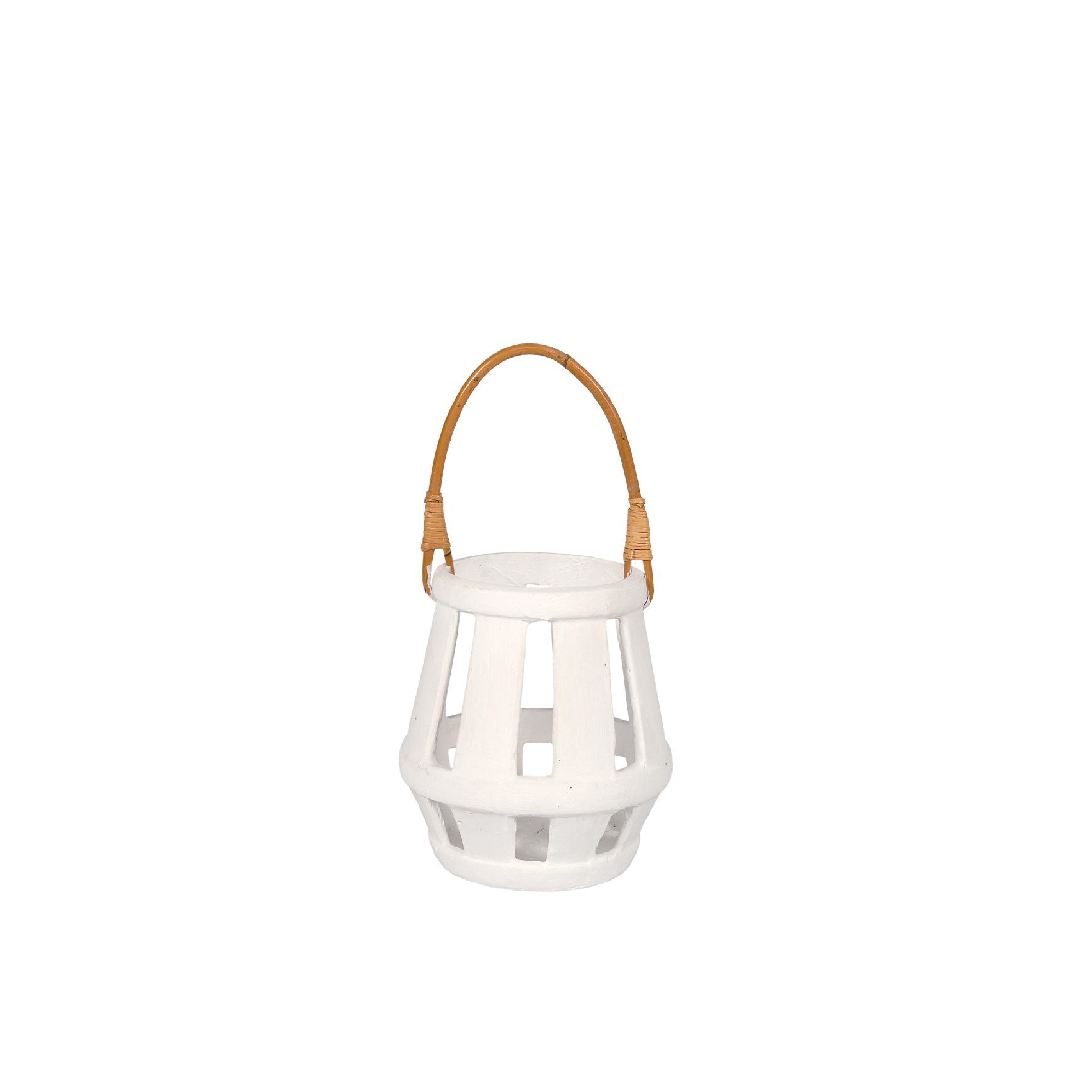 GRC Lantern With Rattan Handle