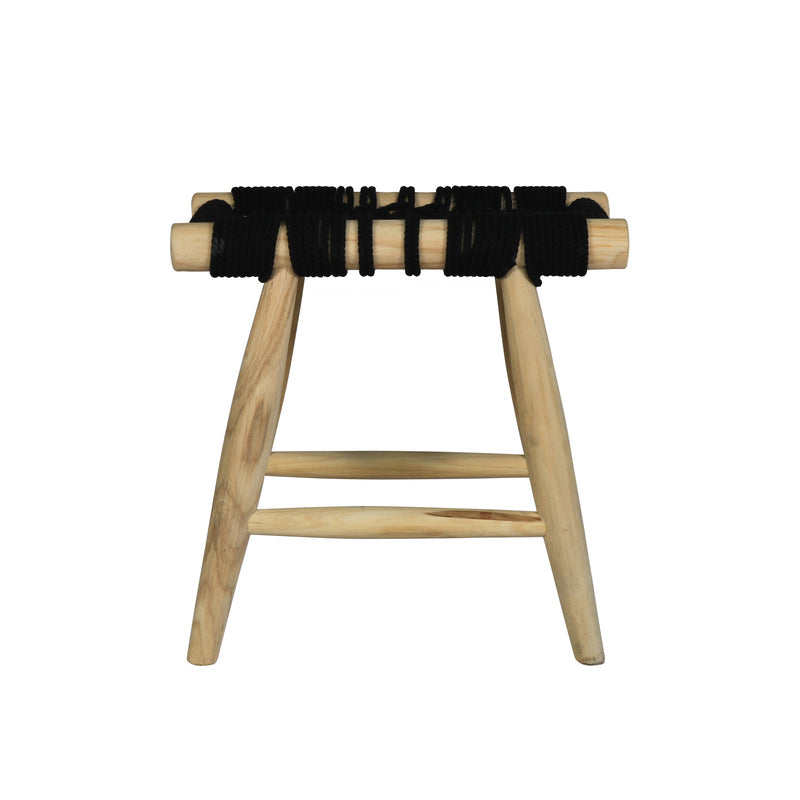 FES Macrame Stool Black 3 Lines