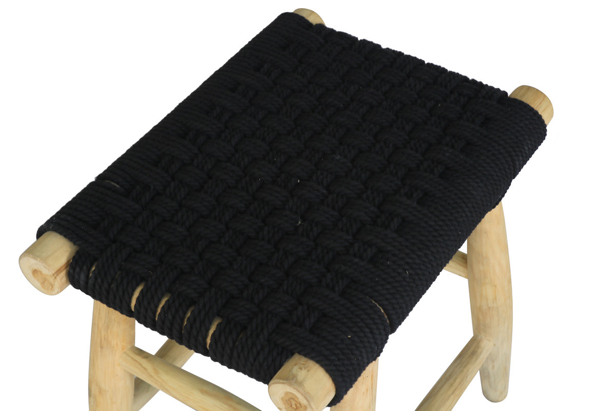 FES Macrame Stool Black Fine