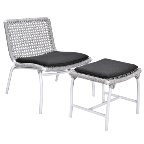 Lara Relax Chair & Footstool- Single Weaving