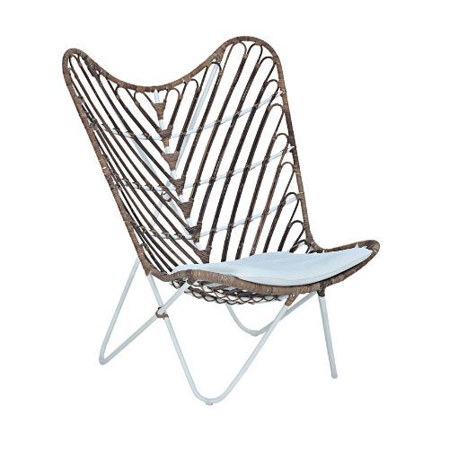 Montana Lounge Chair-Rattan Spokes