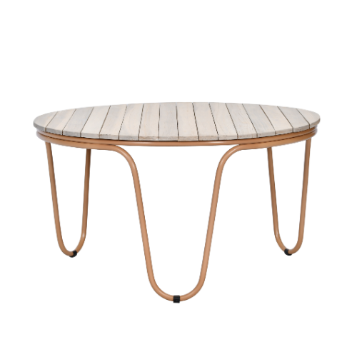 Lucie Round Coffee Table Large-Teak Top