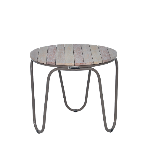 Lucie Round Coffee Table Small-Wood Top