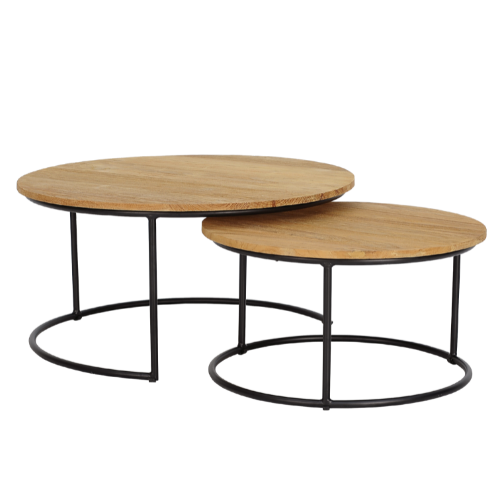 Round Coffee Table Set Of 2