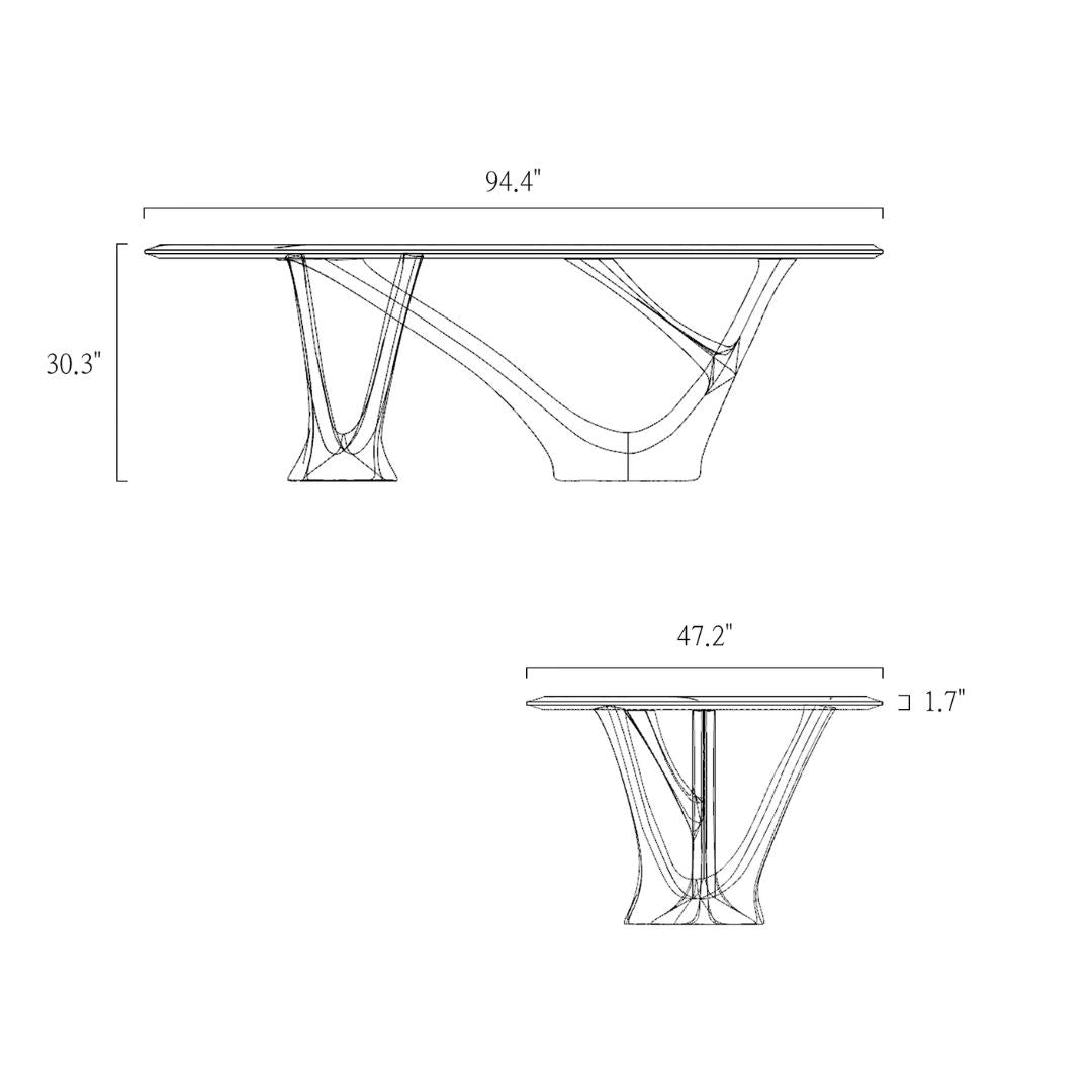 Natouliyasoon Oval Dining Table