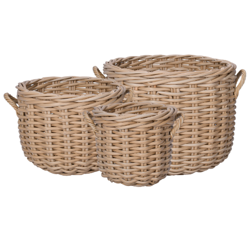 Pot Basket With Handle Set Of 3