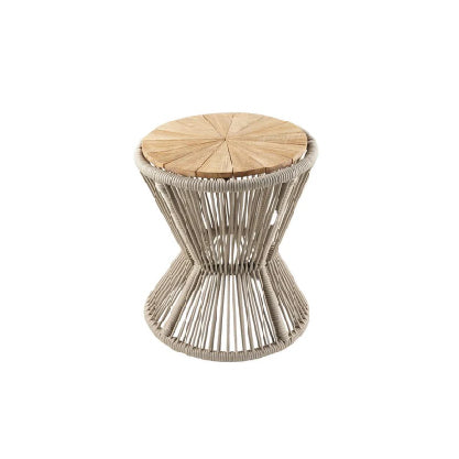 Thea Round Stool – Brown