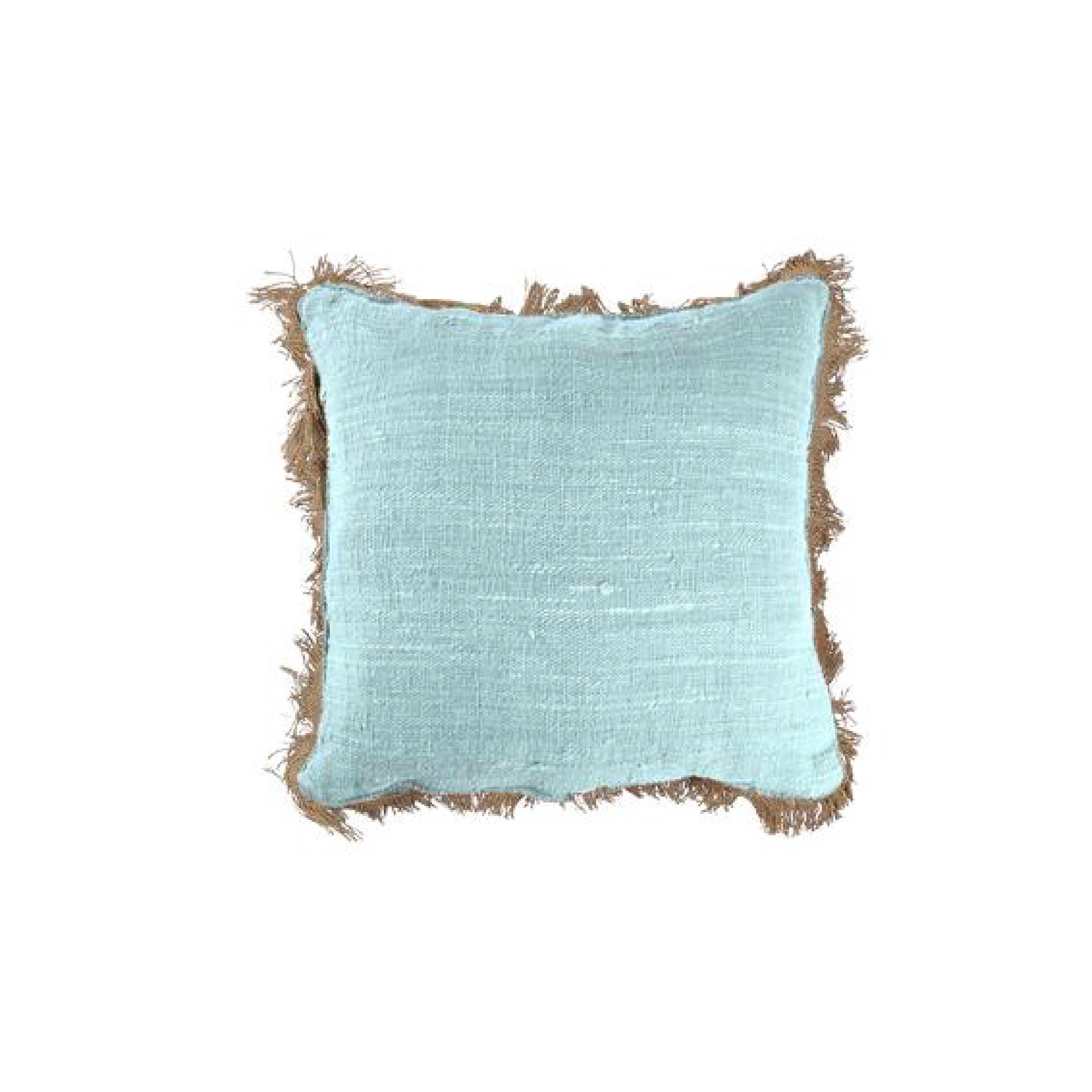 Jute Cushion With Fringing