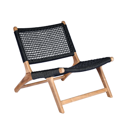 Vienna Relax Chair Synthetic Rope Charita Weaving Closed Frame