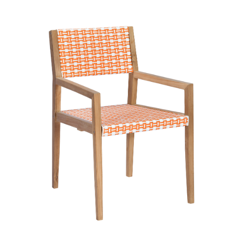 Vienna Dining Armchair Full Weaving Pantheon Orange