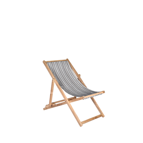 Miami Deck Chair-Brown Stripes