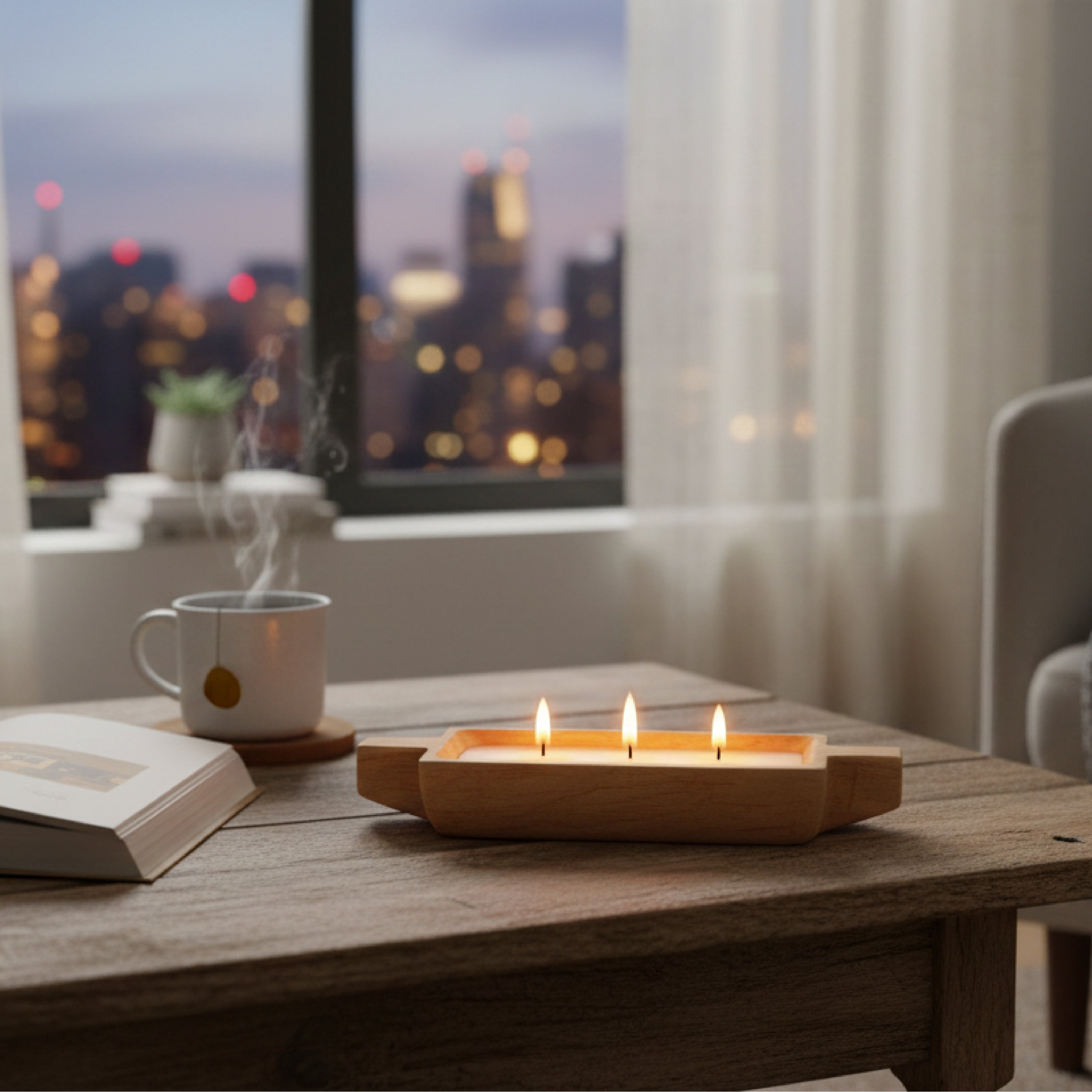 Teak Candle