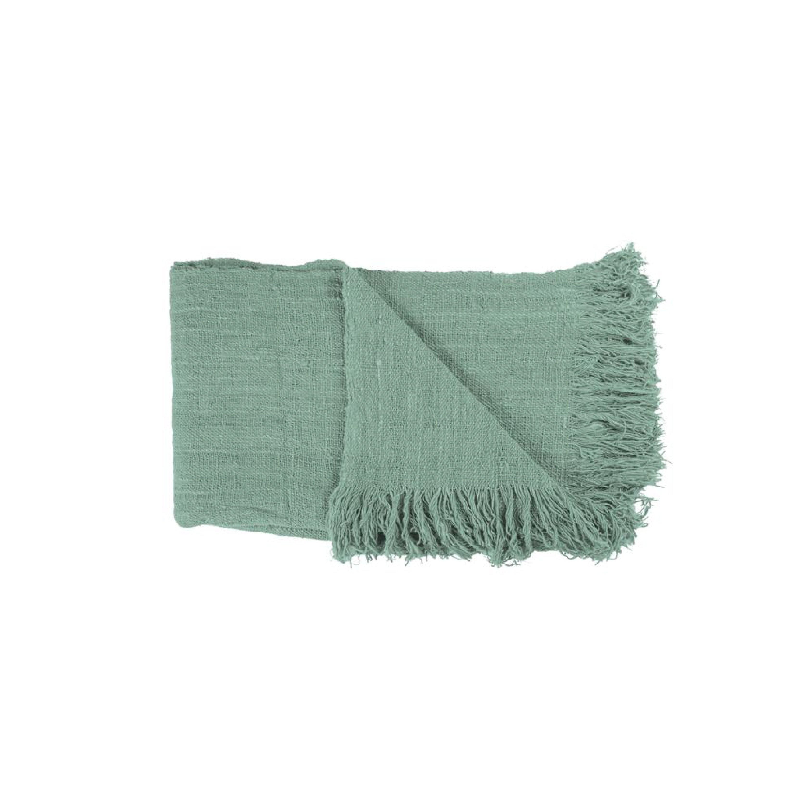 Rustic Throw With Fringing