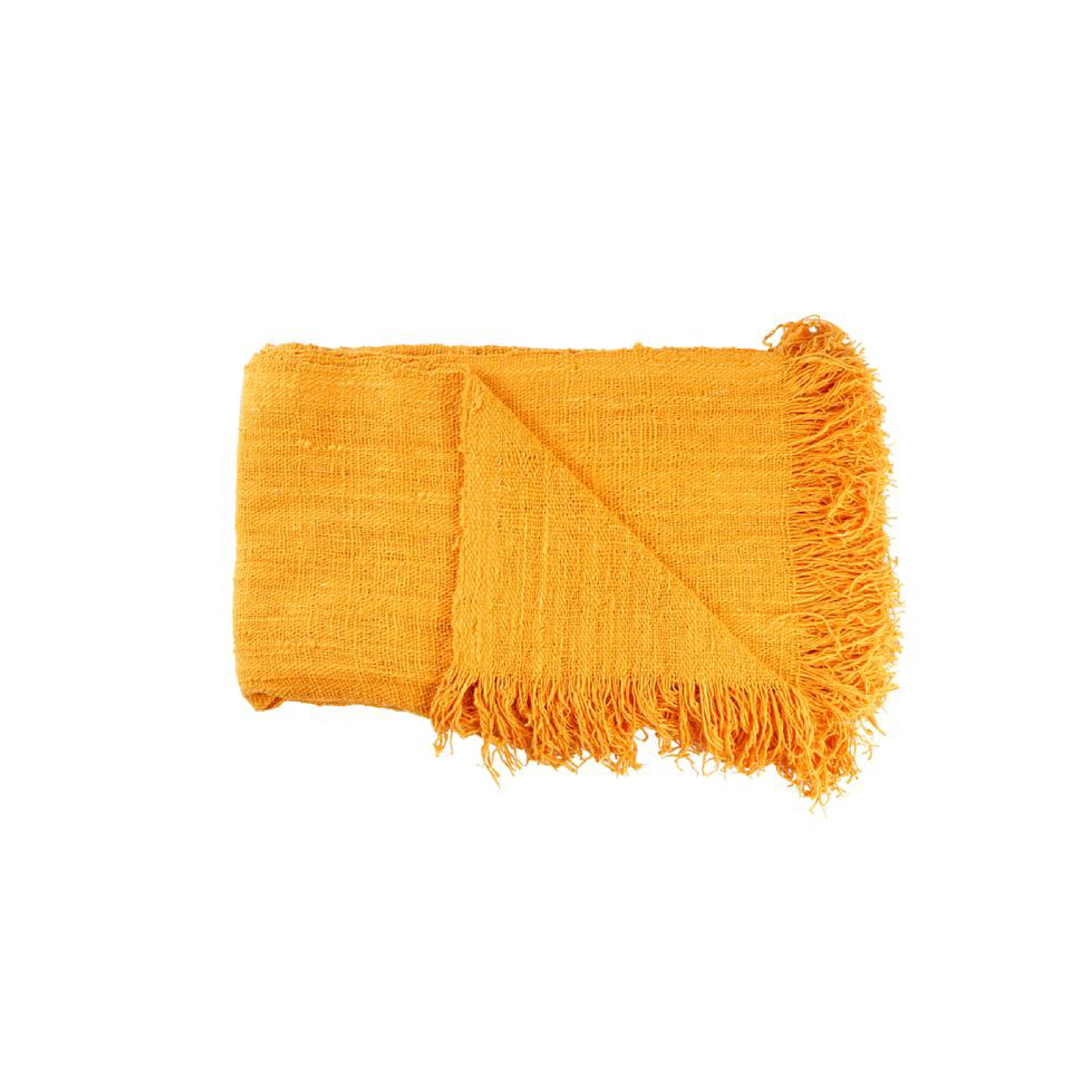 Rustic Throw With Fringing
