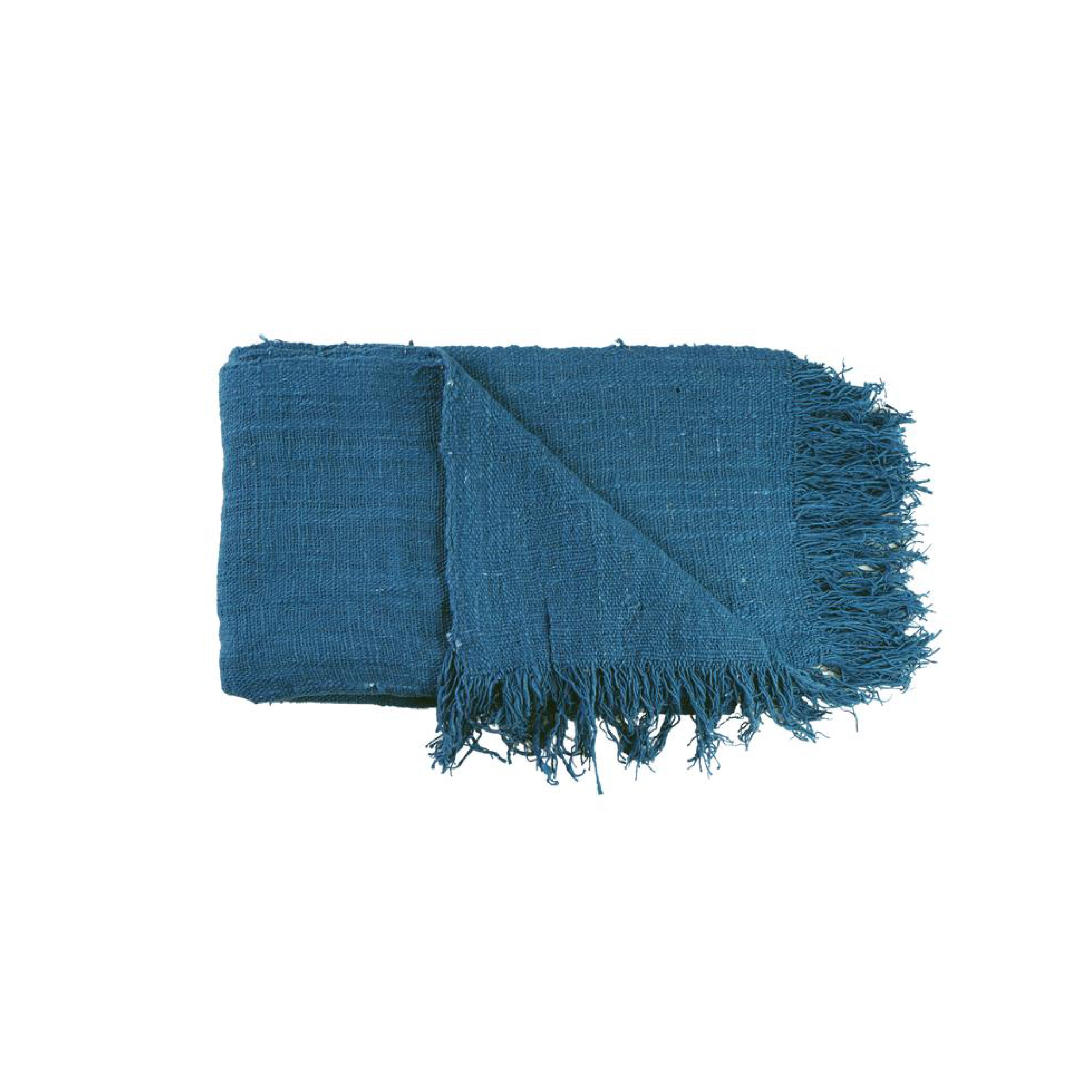 Rustic Throw With Fringing