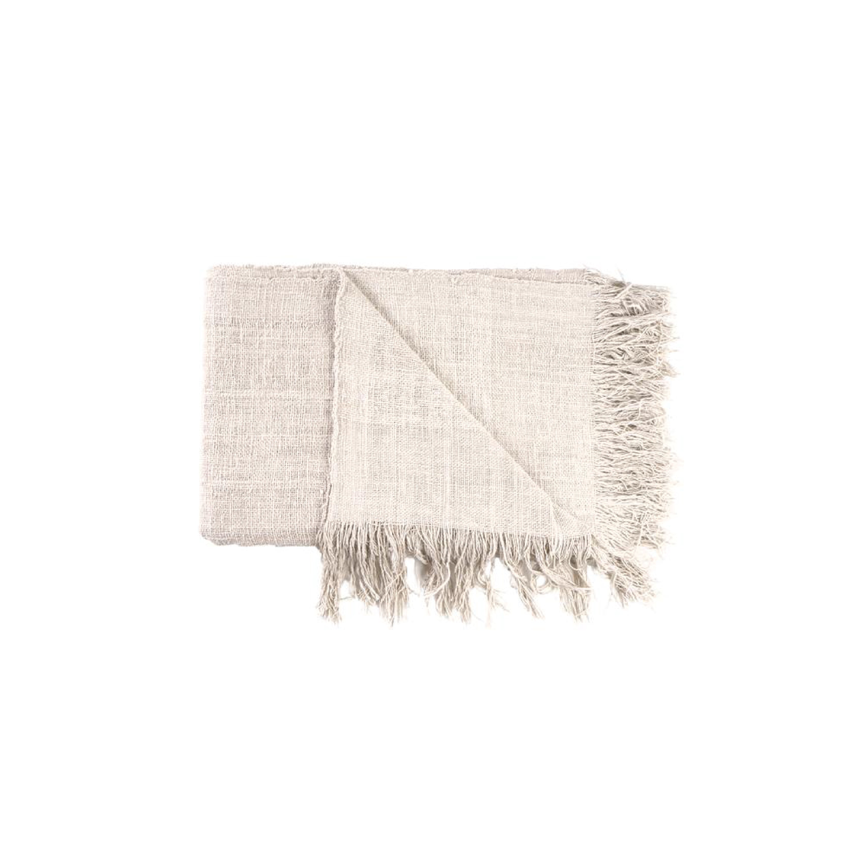 Rustic Throw With Fringing