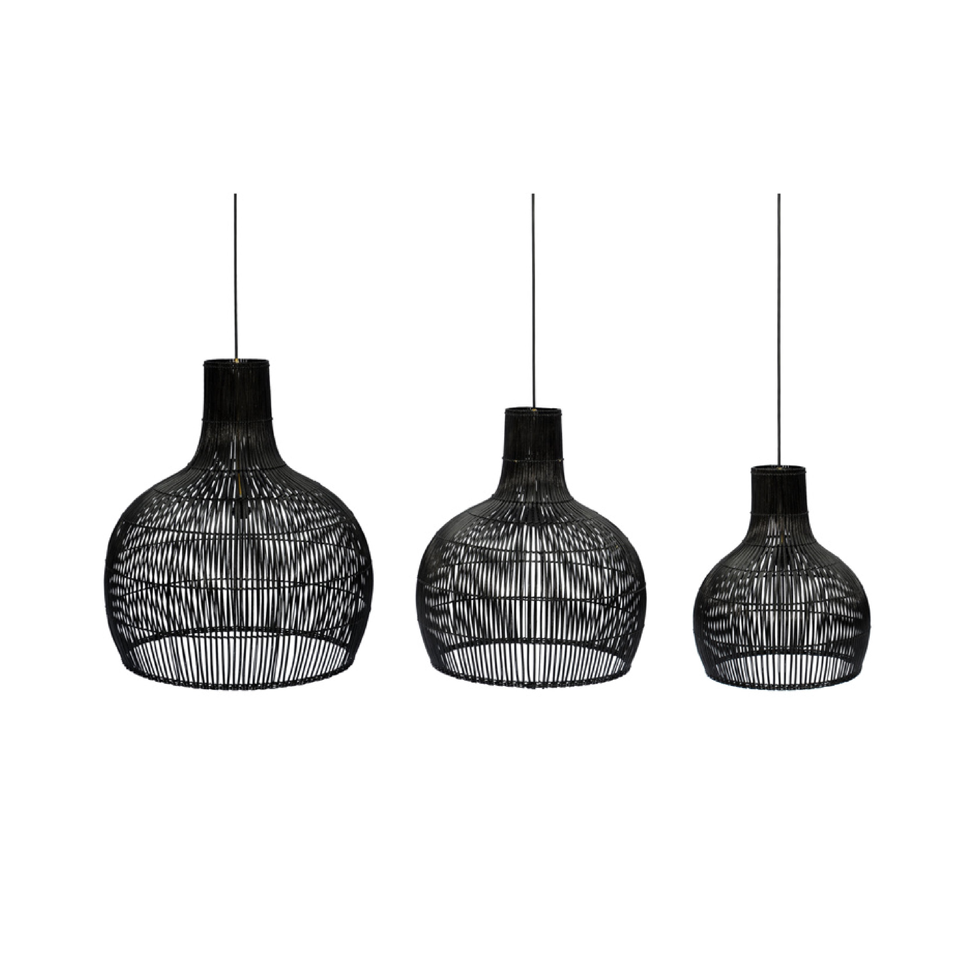 Midollino Bottle Lamp Set