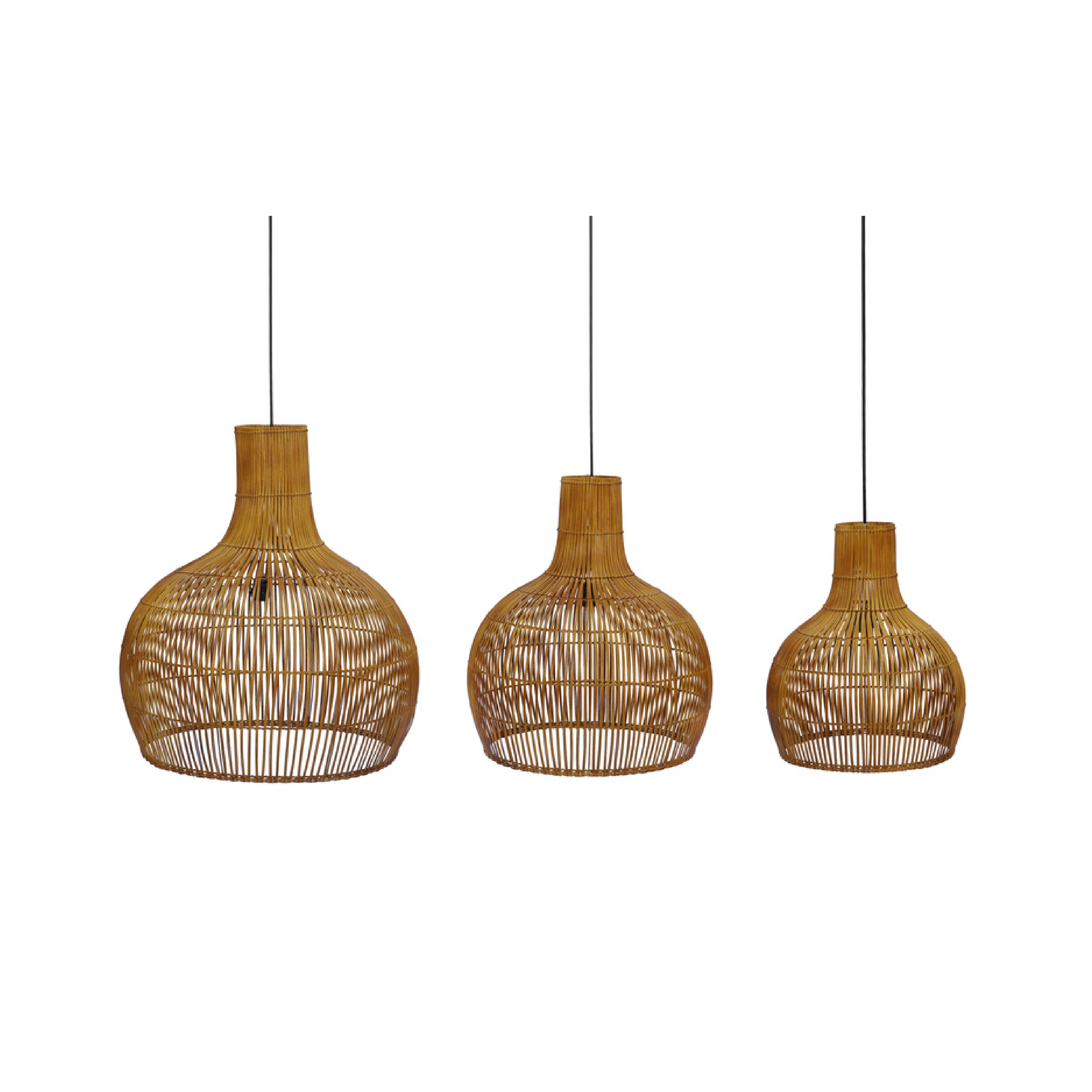 Midollino Bottle Lamp Set