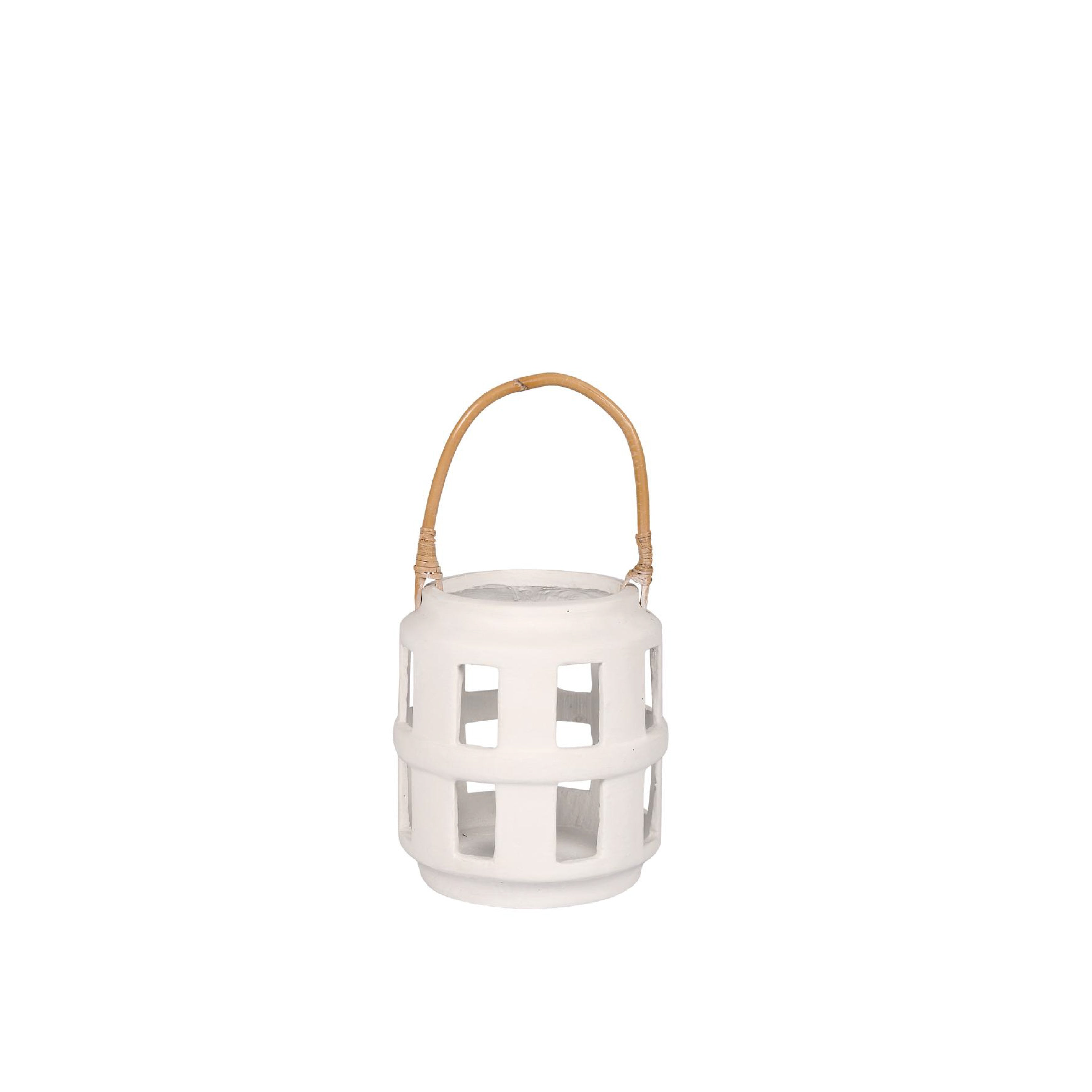 GRC Lantern With Rattan Handle