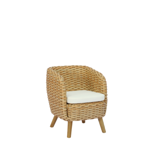 Nut Club Chair-Teak Feet