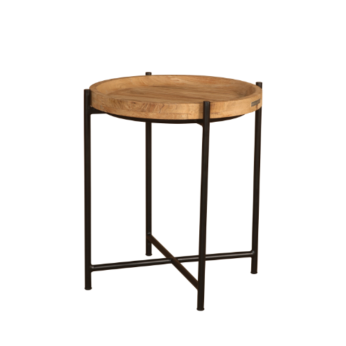 Island Round Side Table Cross 45