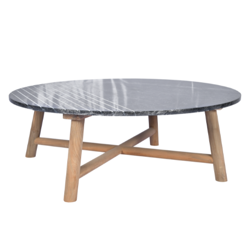 Ubud Stripes Coffee Table D100 Marble Top
