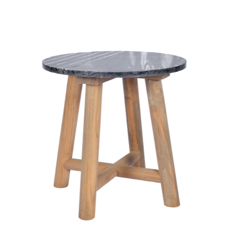 Ubud Stripes Coffee Table D45 Marble Top