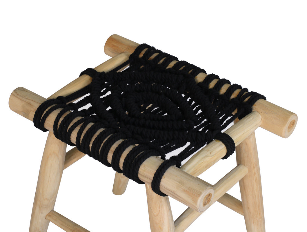 FES Macrame Stool Black Eye