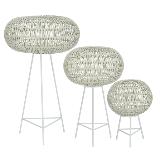 Macao Woven Standing Lamp 2-Set of 3