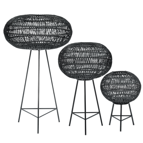 Macao Woven Standing Lamp 2-Set of 3