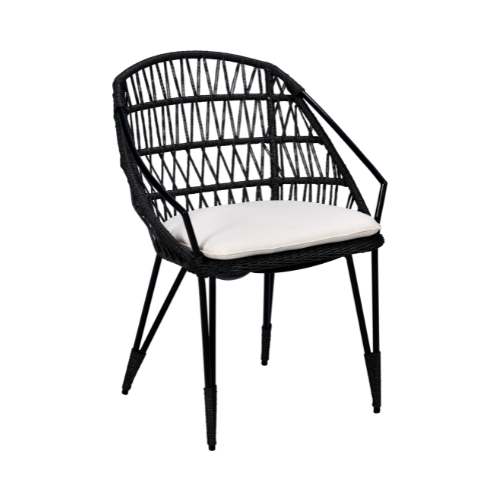 Sunny Dining Armchair-Open Twisted Weaving