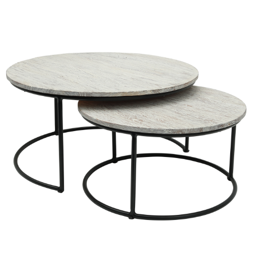 Round Coffee Table Set Of 2