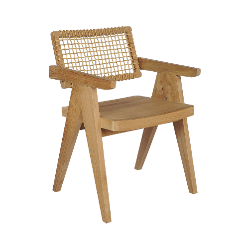V Dining Armchair-Half Back