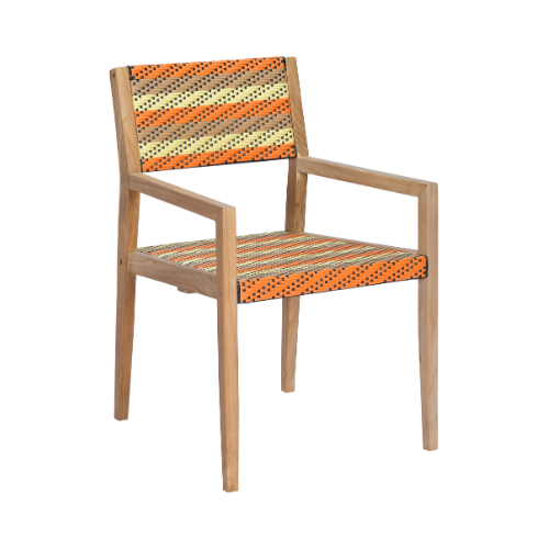 Vienna Dining Armchair Full Weaving Sunset 2
