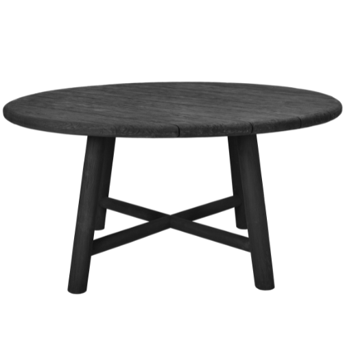 Ubud Round Table Black Charcoal