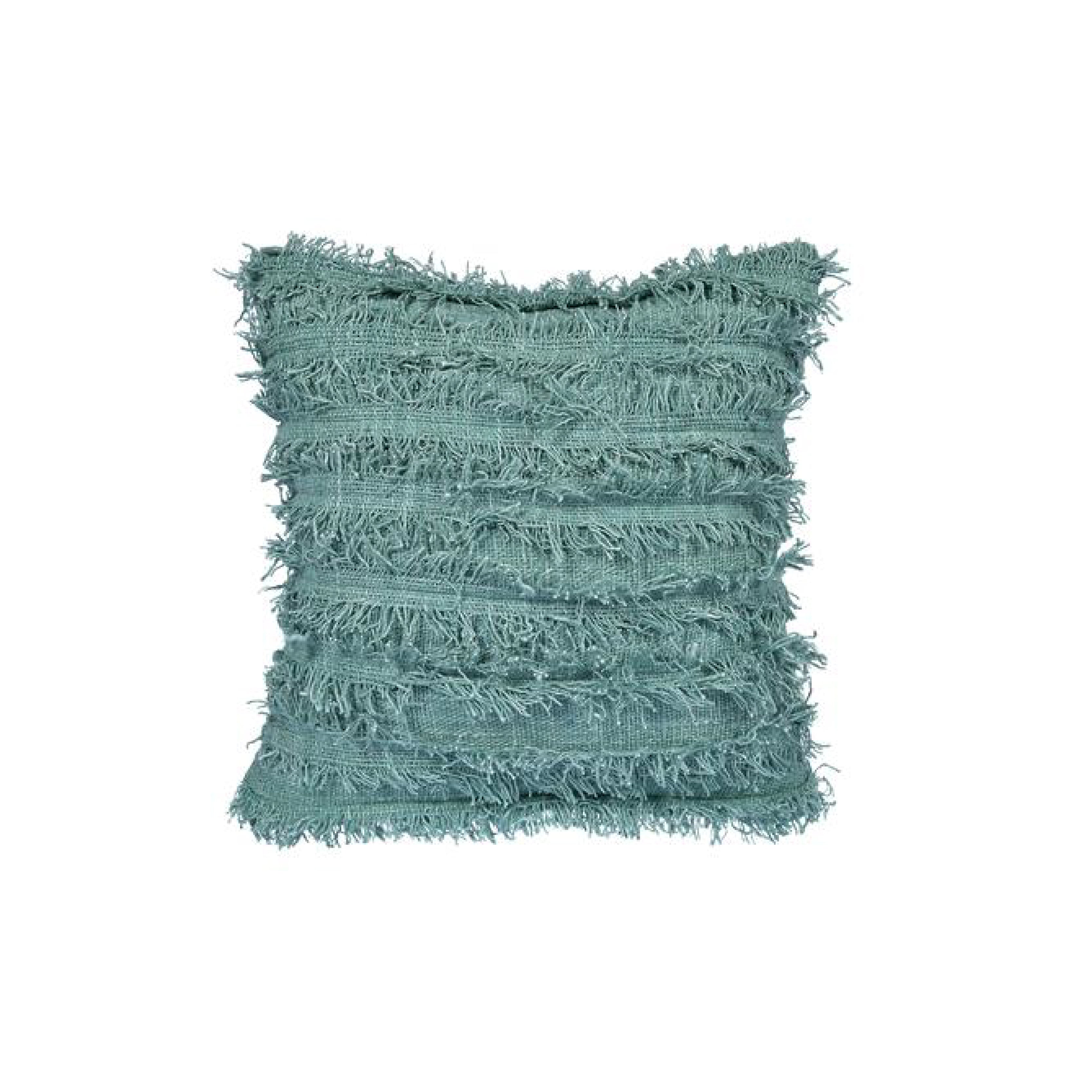 Jute Cushion With Fringing
