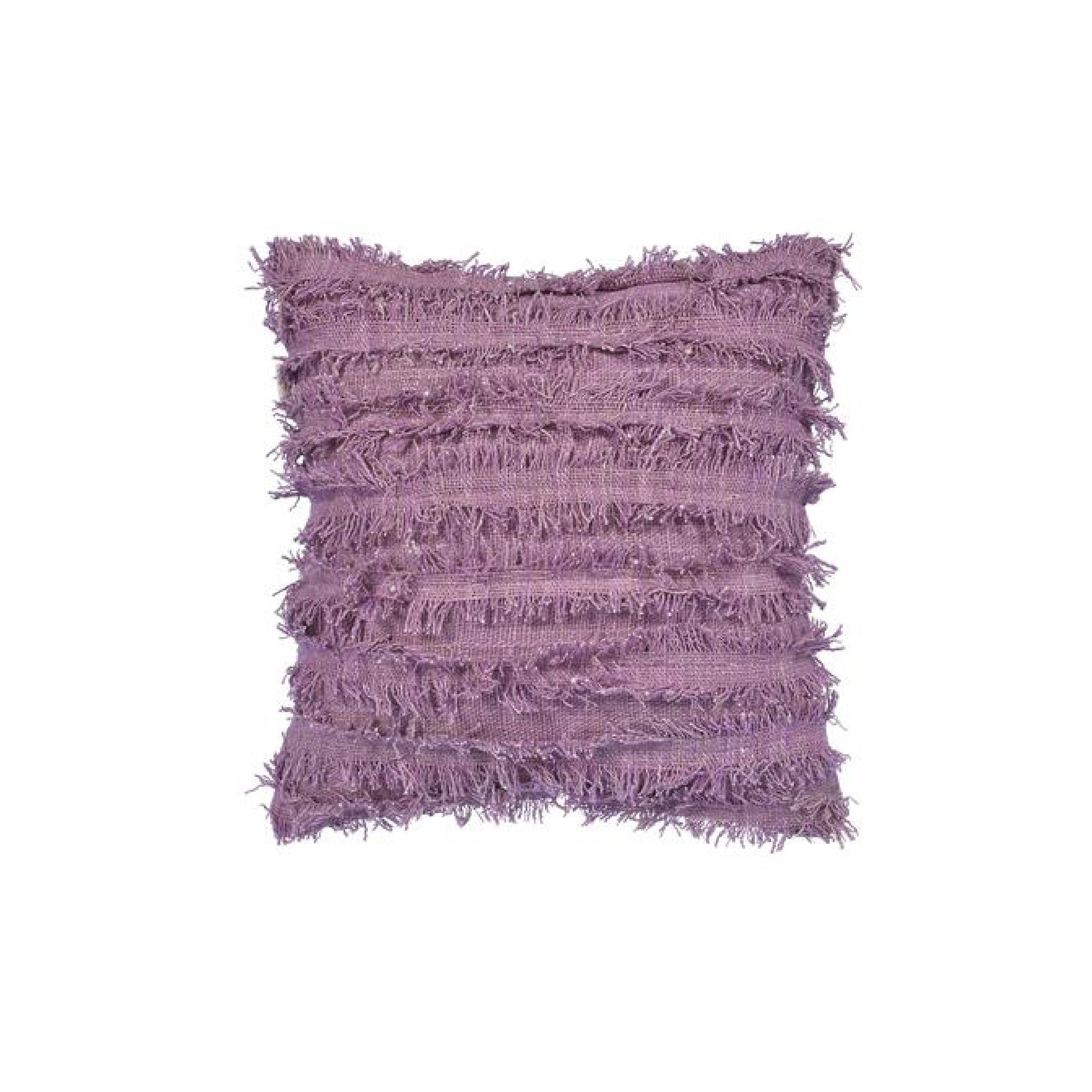 Jute Cushion With Fringing