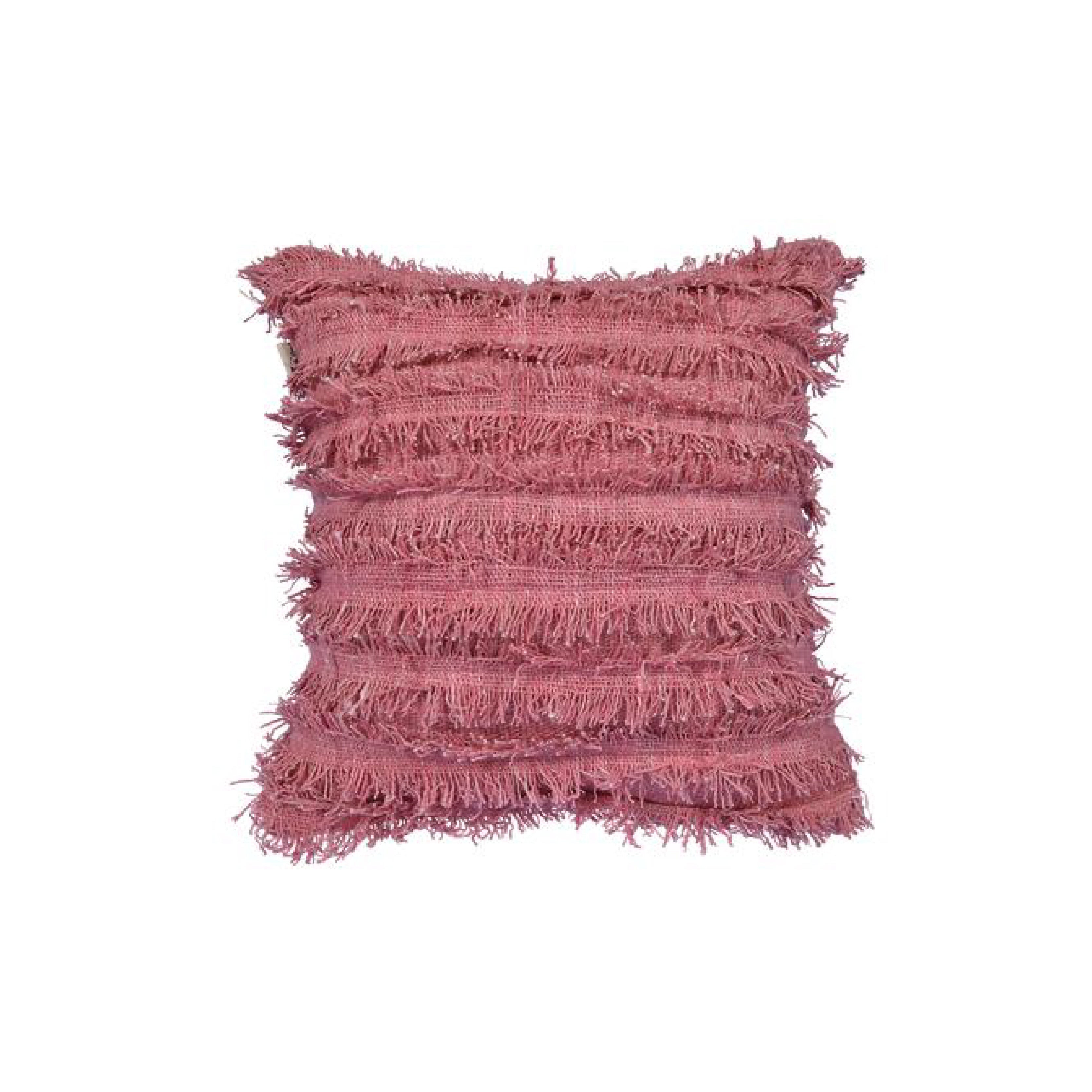 Jute Cushion With Fringing