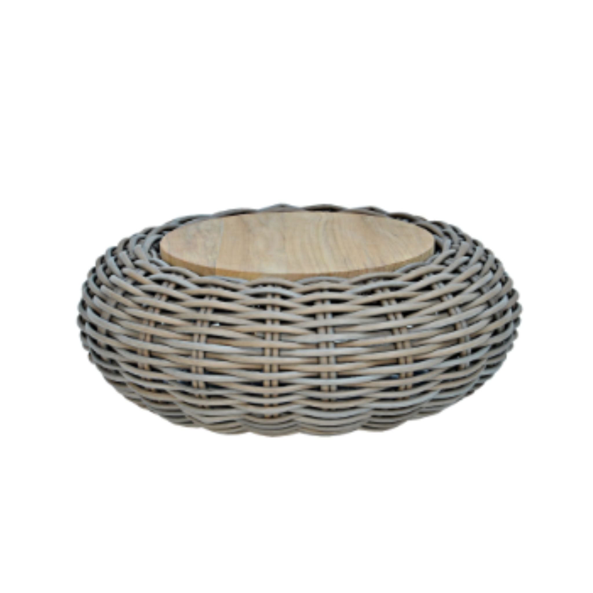 Bubble Round Coffee Table – Teak Top