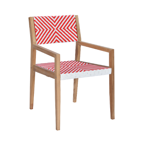Vienna Dining Armchair Full Weaving Arrow Reverse